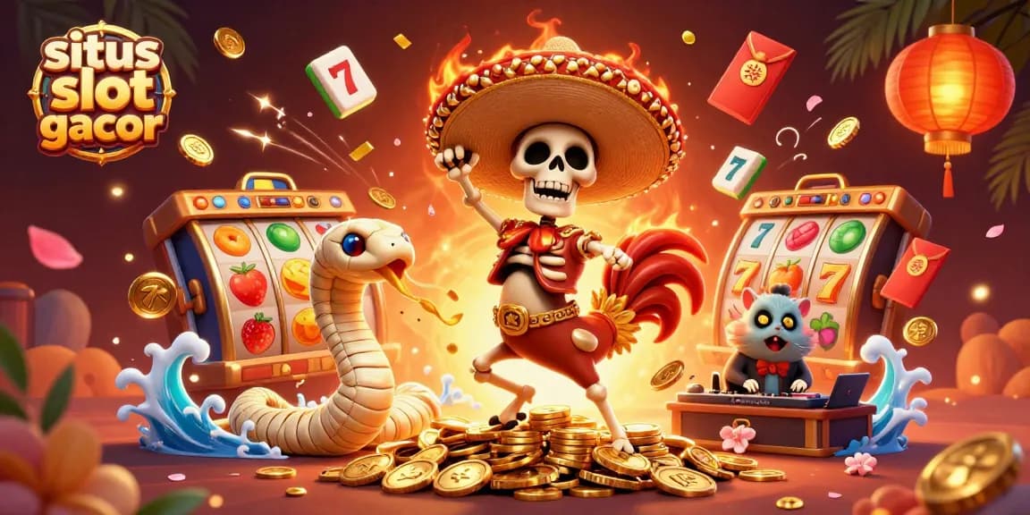 Experience thrilling wins with situs slot gacor in a vibrant 3D casino scene.
