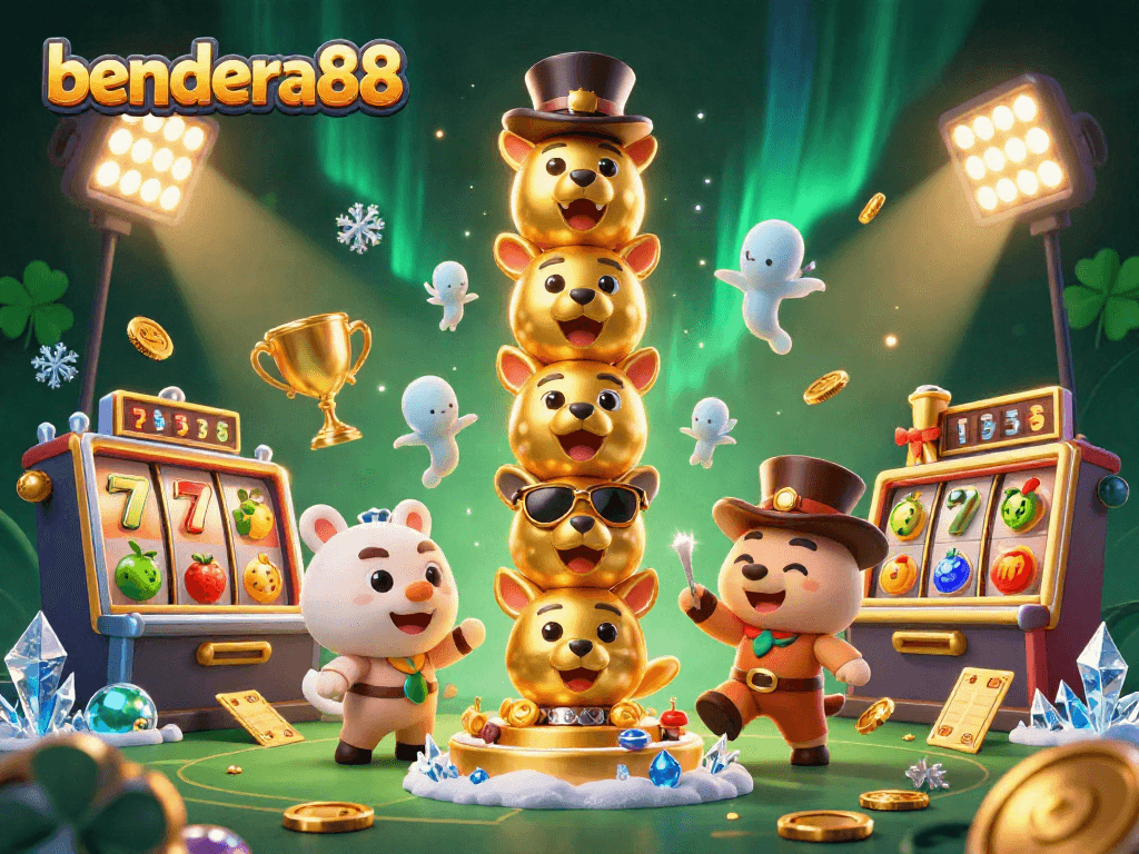 Menangkan slot bendera88 dengan simbol bergema di kasino digital yang megah.