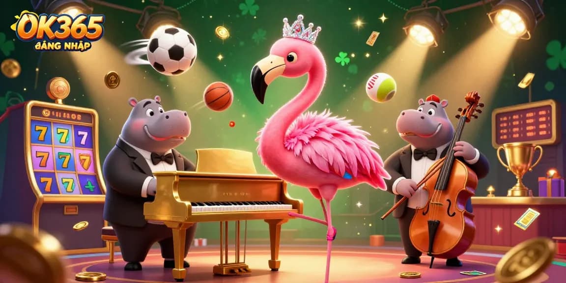 Celebrate wins with OK365 ĐĂNG NHẬP showcasing vibrant casino vibes and energetic gameplay.