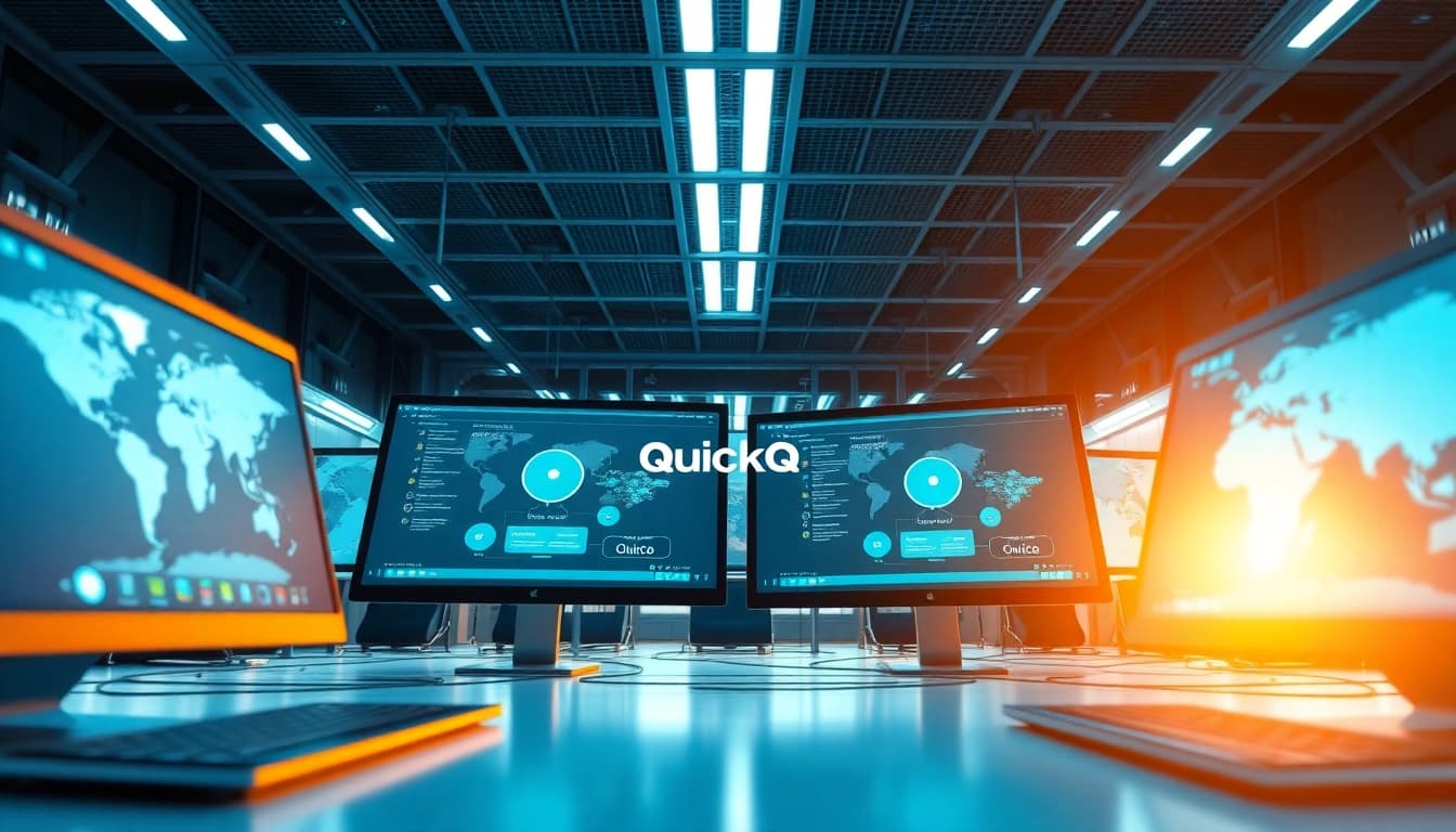 在现代数字工作空间中体验 QuickQ官网 提供的高速互联网安全。