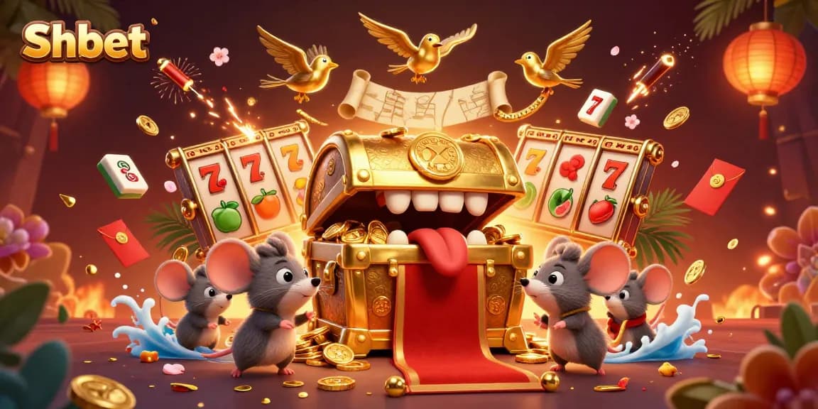 Shbet offers thrilling slots and jackpots with a vibrant 3D casino illustration showcasing excitement.