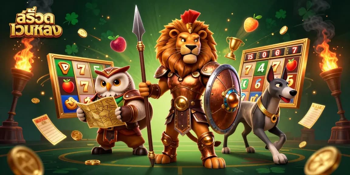 Experience excitement and winning spins with สล็อตเว็บตรง in this vibrant 3D casino illustration.