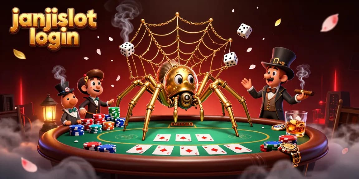 Engage in thrilling gameplay through janjislot login with a vibrant steampunk casino scene depicting intertwined elements