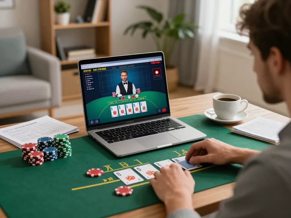 Experience online casino gameplay at https://rikvip75.com/ with a live dealer blackjack session.