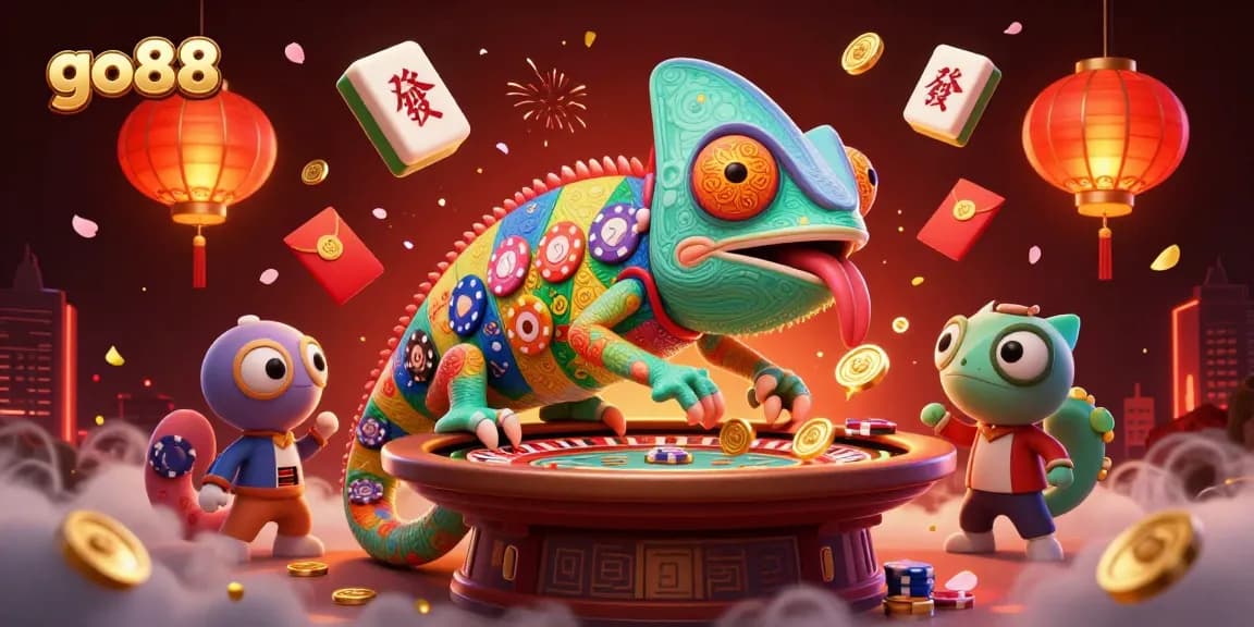 Spin the wheel of fortune with go88, where vibrant chameleons reveal the excitement of gaming.