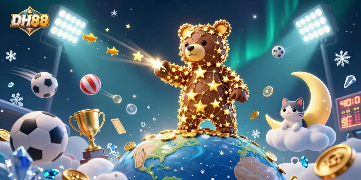 Win exciting prizes at DH88 with illustrated characters celebrating in an energetic casino scene.