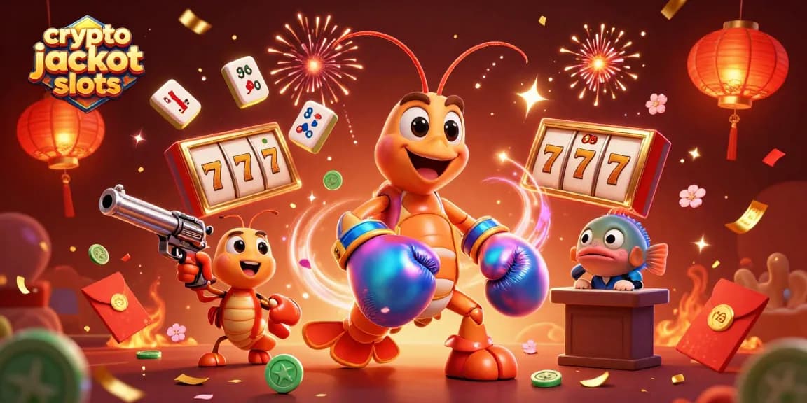 Experience thrilling crypto jackpot slots in a vibrant gaming scene with exciting visuals.