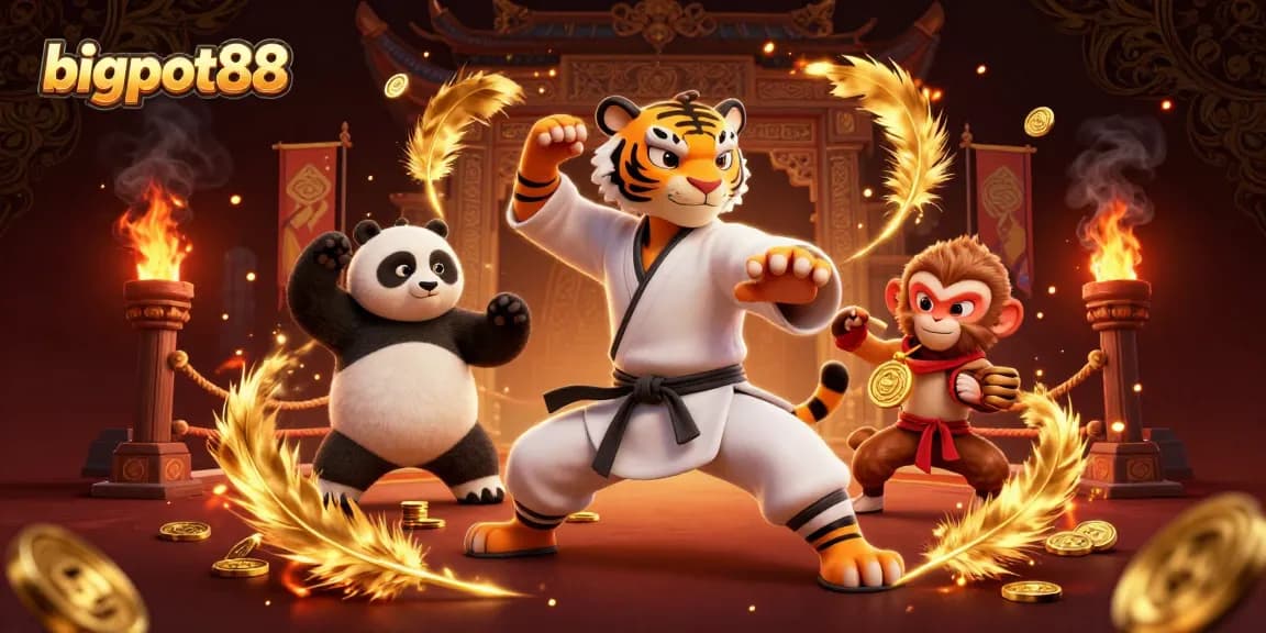 Engage with bigpot88 casino excitement in this dynamic 3D scene filled with action.