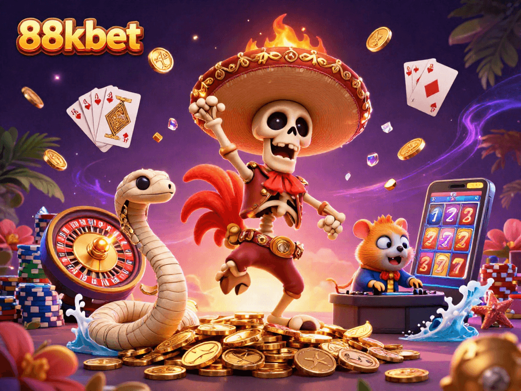 Experience the thrill of gambling with vibrant characters in the 88kbet casino scene.
