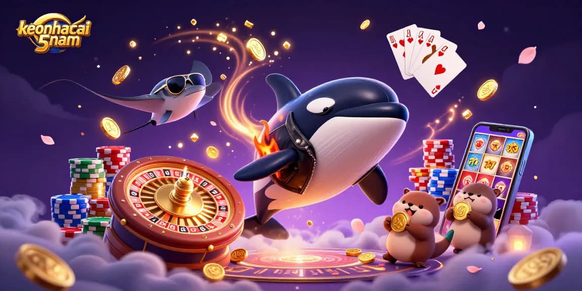 Experience thrilling moments with keonhacai5nam featuring exciting characters amid golden casino winnings.