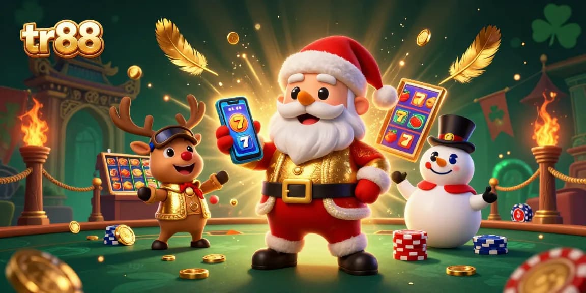 Spin the reels with tr88's vibrant jackpot themes and festive casino characters.