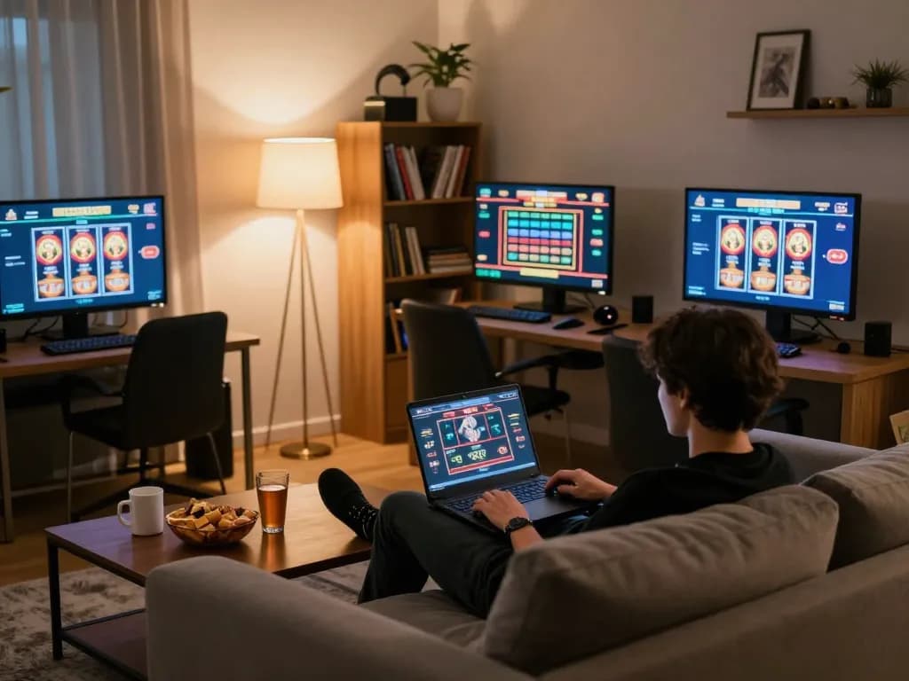 Explore the Link Alternatif experience while playing online casino games in a cozy home environment