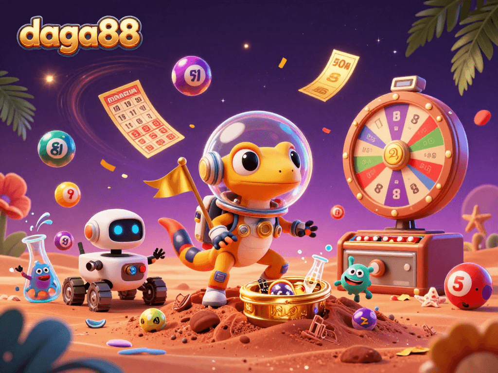 Engage with daga88's vibrant Martian casino adventure while celebrating with thrilling gaming elements.