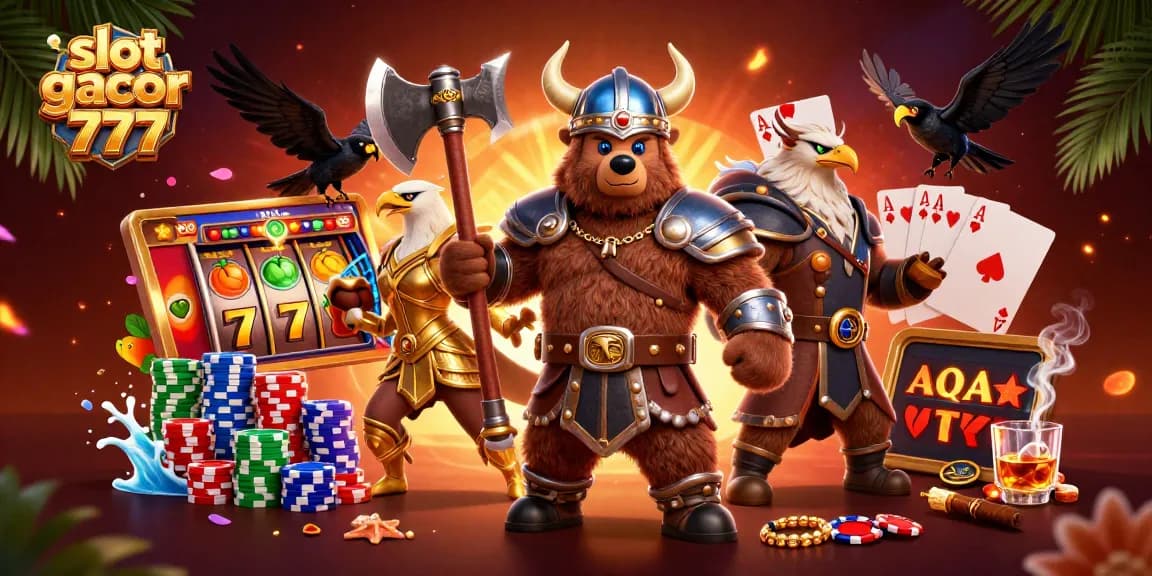 Menang besar dengan slot gacor 777, gajah Viking dan elang Valkyrie di kasino.