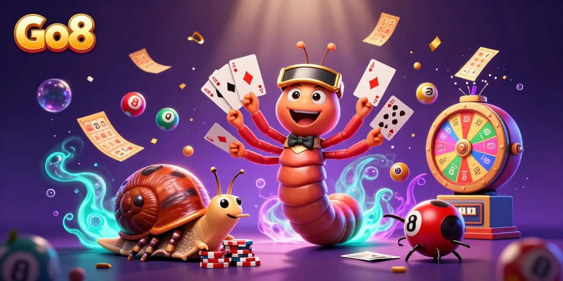 Engage in thrilling gameplay with Go8's vibrant characters in an immersive casino environment.