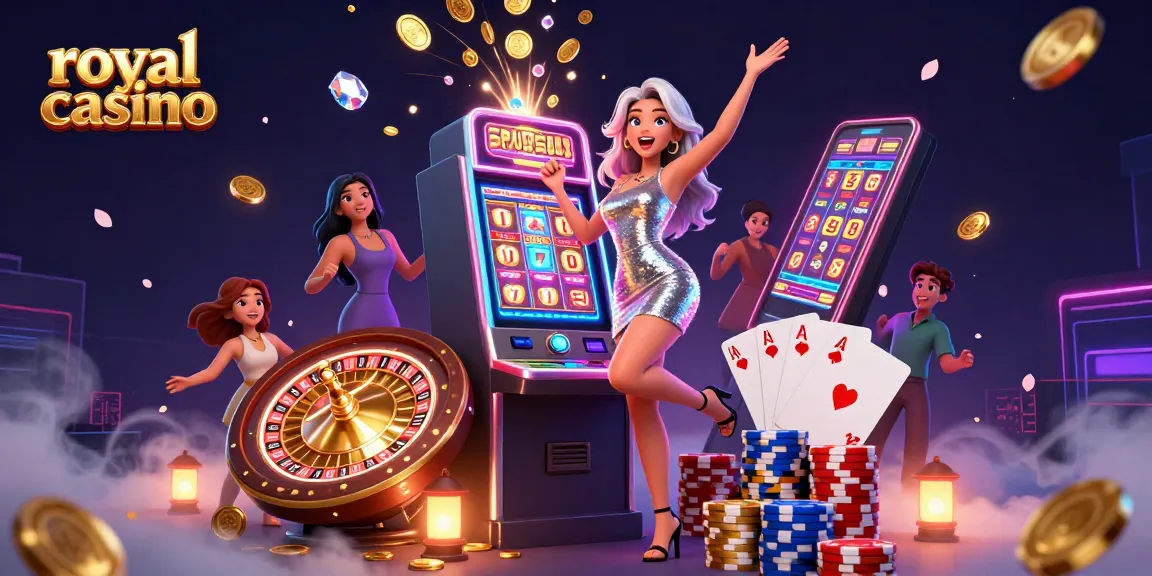 Experience the excitement of royal casino with a stunning jackpot win celebration.