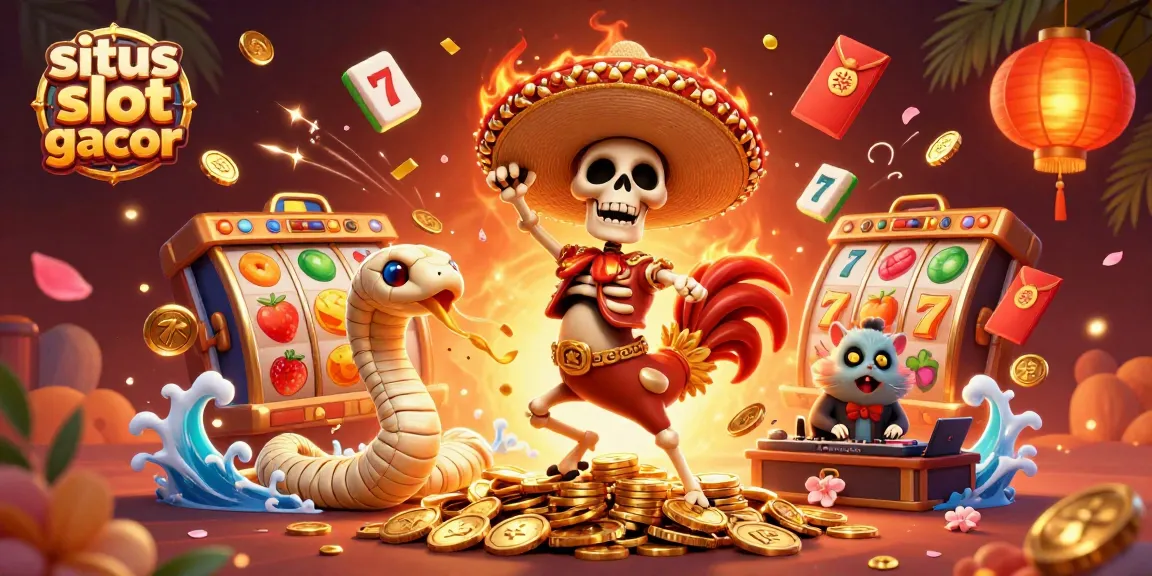 Experience thrilling wins with situs slot gacor in a vibrant 3D casino scene.