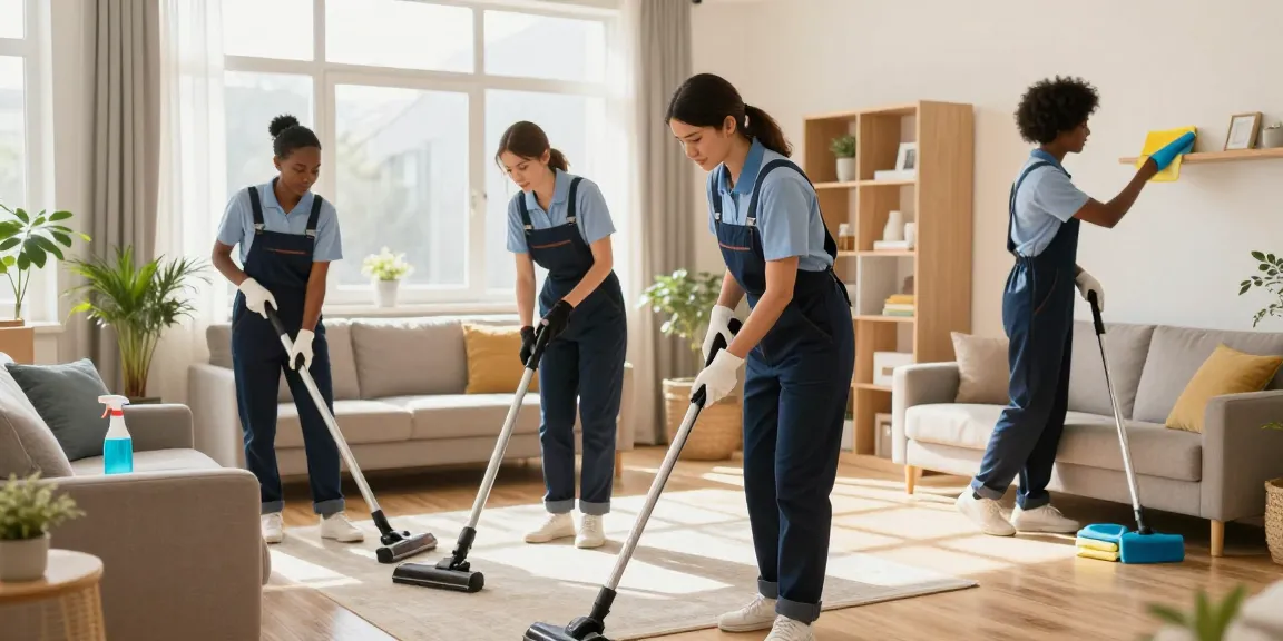 Find out more about professional cleaning services with a dedicated team in action.