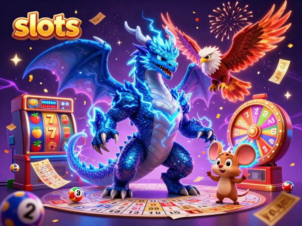 Spin the reels and win big with exciting slots in a vibrant casino illustration.