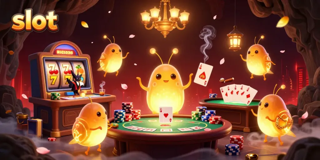 Slot permainan dipenuhi dengan glowworms bercahaya dan dealer kelelawar dalam kasino gua.