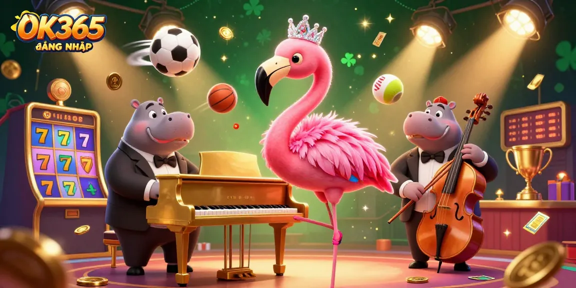 Celebrate wins with OK365 ĐĂNG NHẬP showcasing vibrant casino vibes and energetic gameplay.
