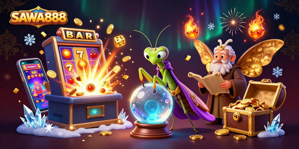 SAWA888 invites players to engage with vibrant slot machines and games in a mystical casino world.
