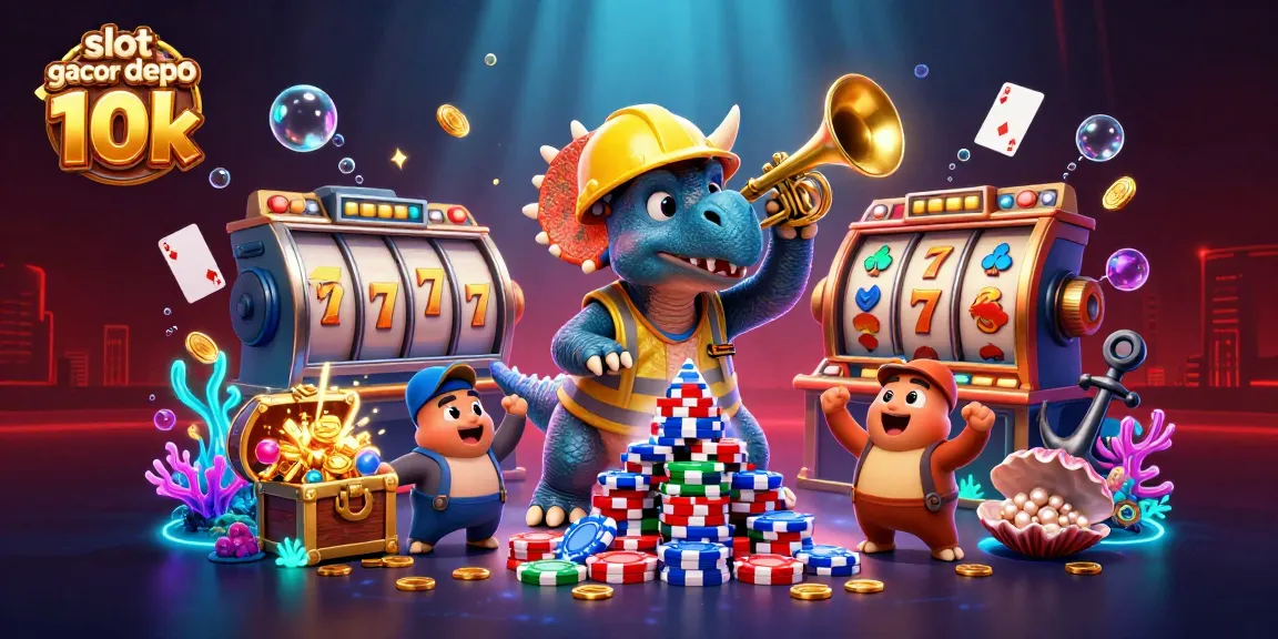 Slot gacor depo 10k memperlihatkan triceratops dan permainan slot yang penuh keberuntungan.