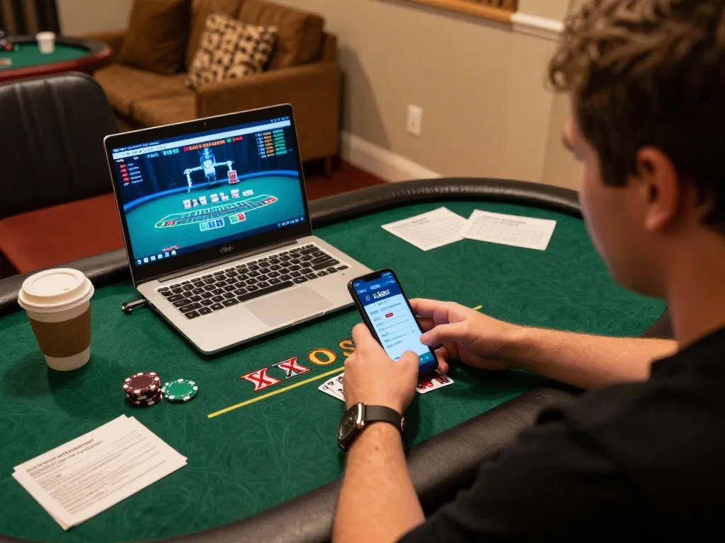 Player engaging with the XX88 Asia app for an immersive online gambling experience.
