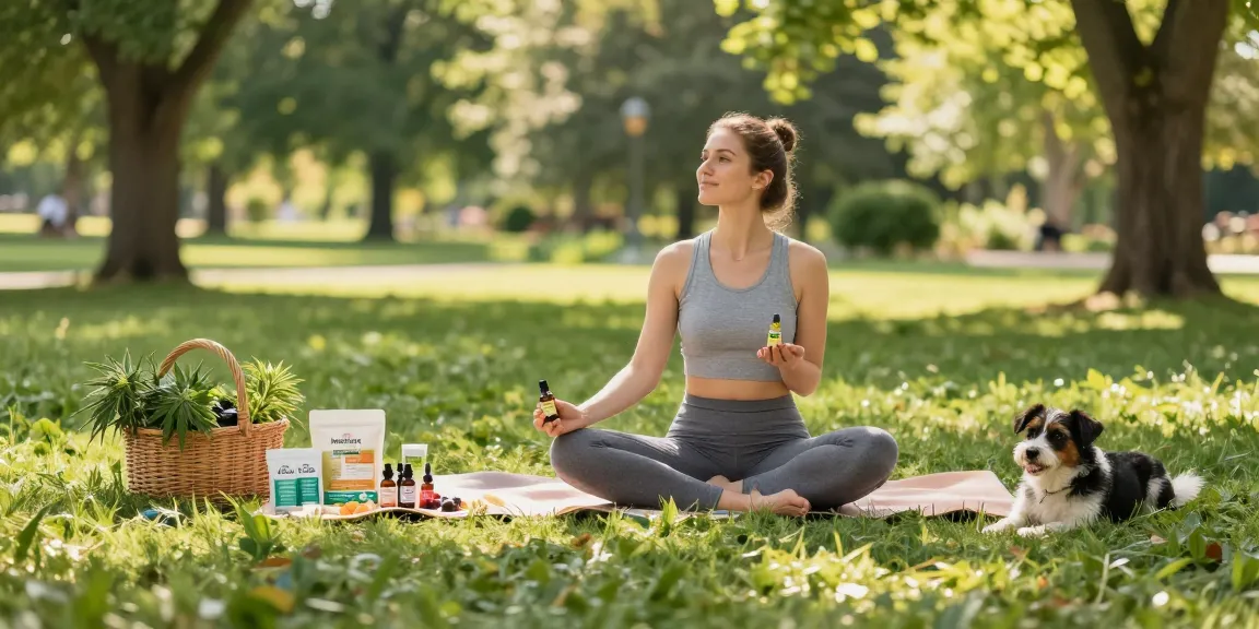 Buy Hempworx CBD products in a serene outdoor yoga session, showcasing quality natural wellness.