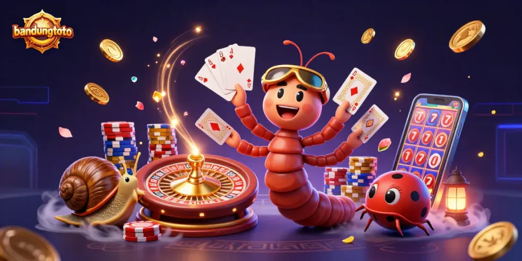 Experience thrilling gameplay with bandungtoto's vibrant casino scene filled with colorful characters and dynamic elements.