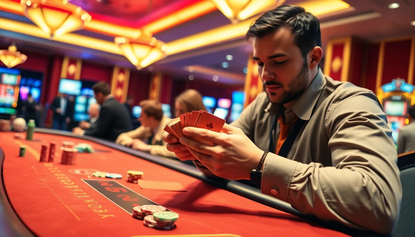 Menghadapi tantangan di meja poker dengan bbni4d dan suasana kasino yang menegangkan.