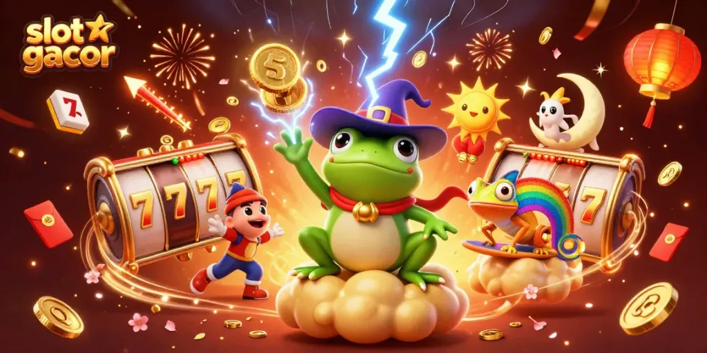 Menangkan slot gacor dengan gambar penuh warna yang menampilkan kekayaan dan keberuntungan di dunia kasino.