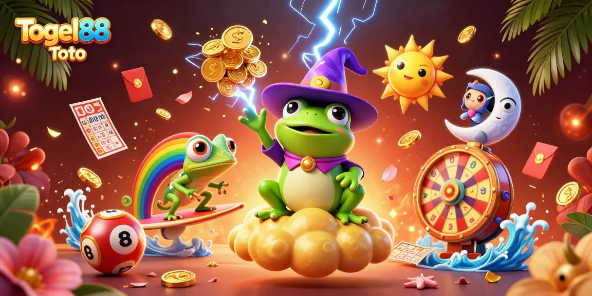 Togel88 Toto offers an exciting lottery experience with engaging characters and vibrant gaming elements.