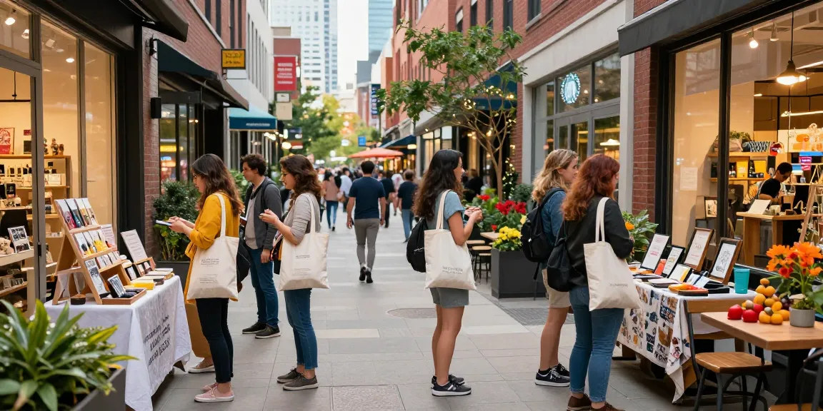 Shoppers engaging with local artisans at https://forumup.org/shop/search.php?ca_id=&addr1=&addr2=&addr3=&schKeyword= in a vibrant urban district.
