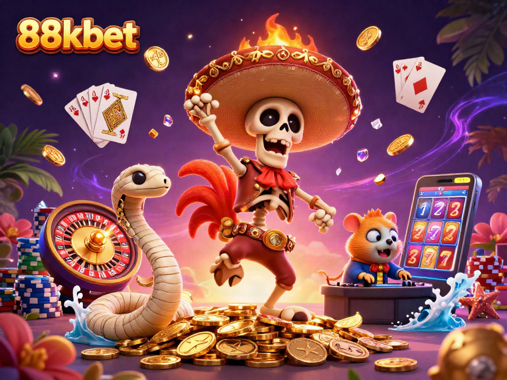 Experience the thrill of gambling with vibrant characters in the 88kbet casino scene.