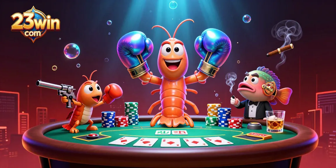 Experience the thrill of 23win com with dynamic poker action and colorful characters in an exciting casino scene.