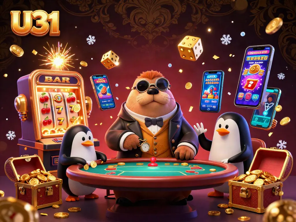 Experience the thrill of U31 as a walrus plays poker in an underwater casino surrounded by lavish game elements.