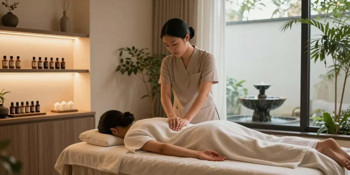 대구스웨디시 massage therapy in a serene wellness spa environment with calming decor.