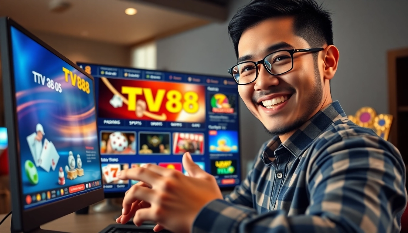Interactive user experience on the TV88 online gaming platform.