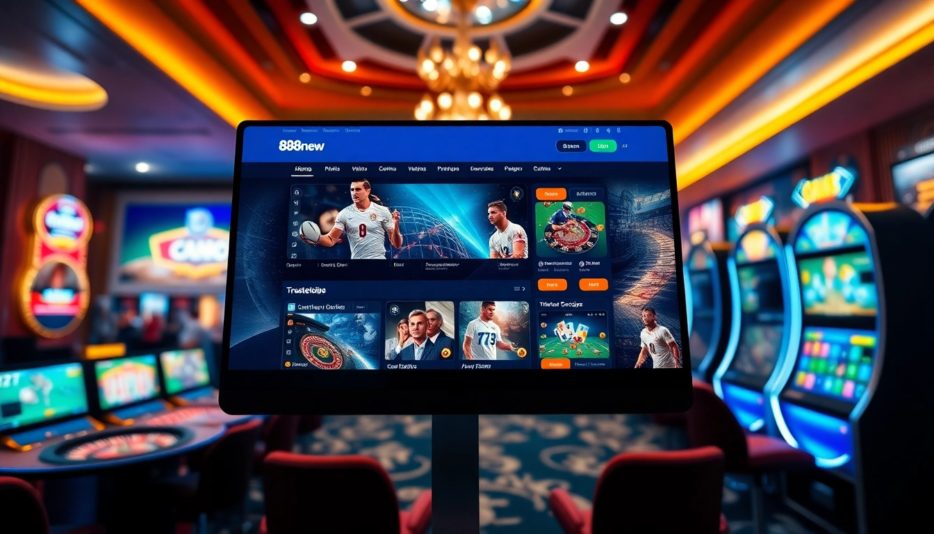 Engaging online betting interface showcasing 888new's vibrant gaming options.