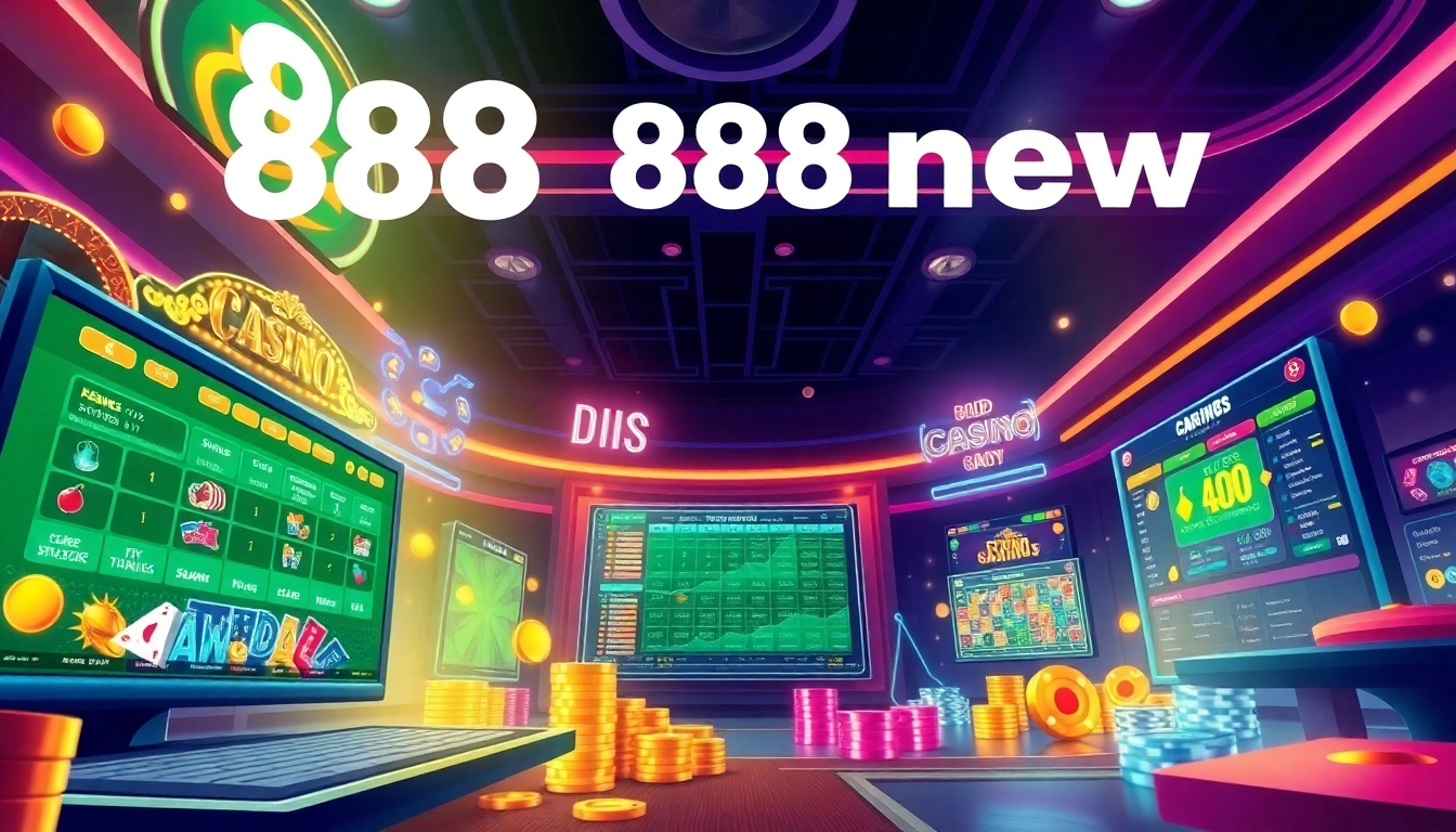 Engaging online gambling scene highlighting 888new's professional interface and exciting gameplay options.