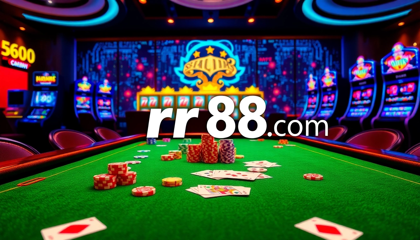 Experience thrilling gameplay at rr88 com with vibrant casino tables and engaging online interfaces.