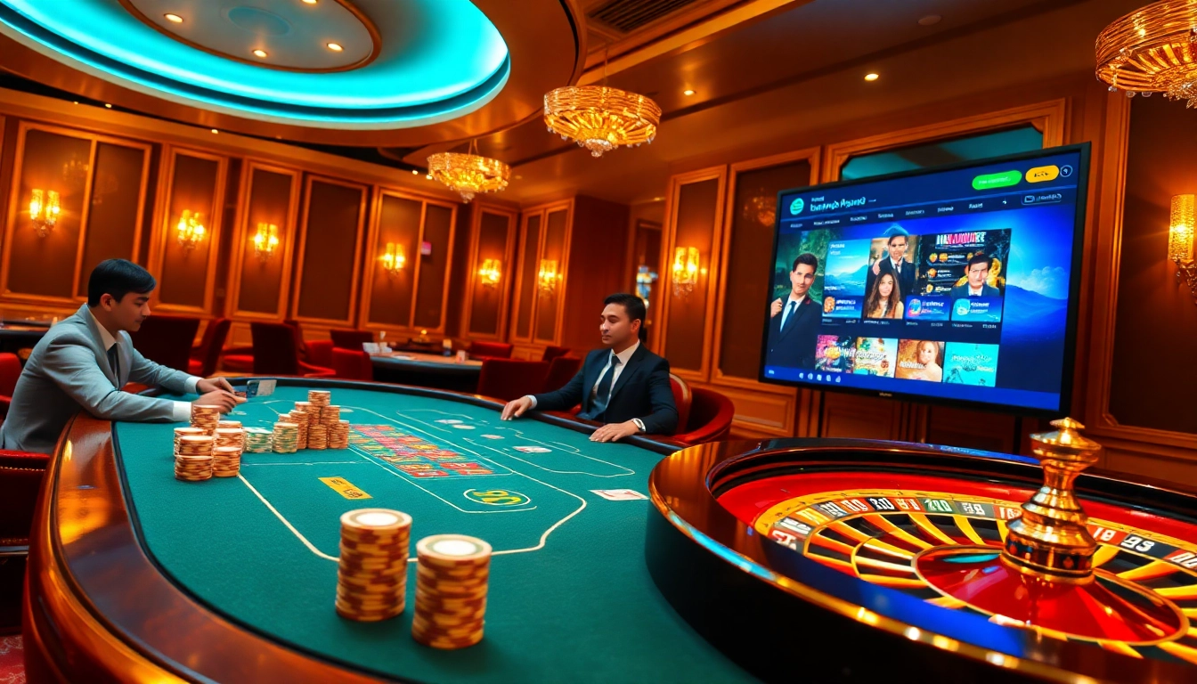 Experience the excitement of gambling at trang chủ hay88, showcasing vibrant casino games and thrilling action.