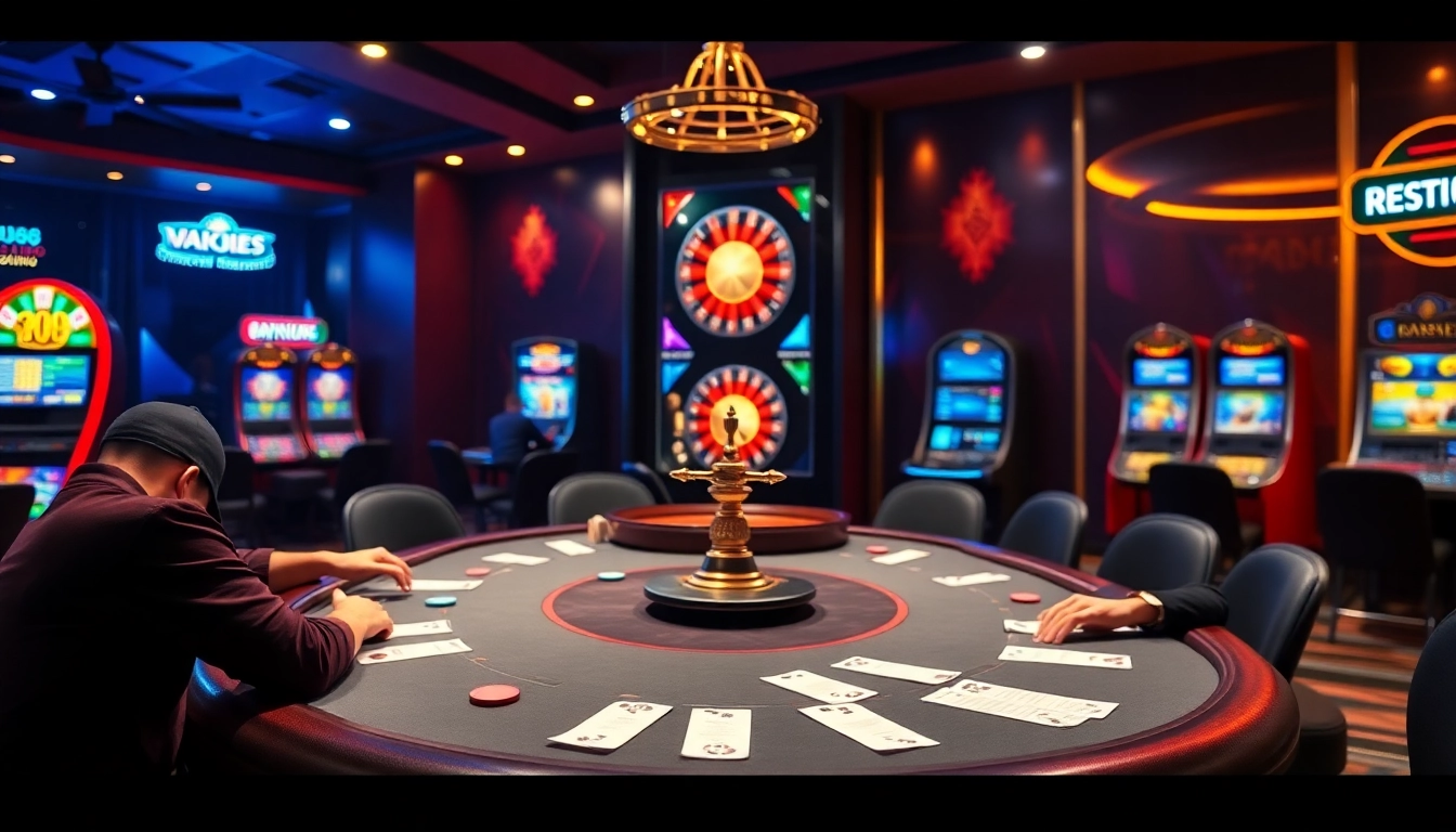Experience the thrill of online gambling at uu88, with high-stakes action at poker tables and vibrant slot machines.