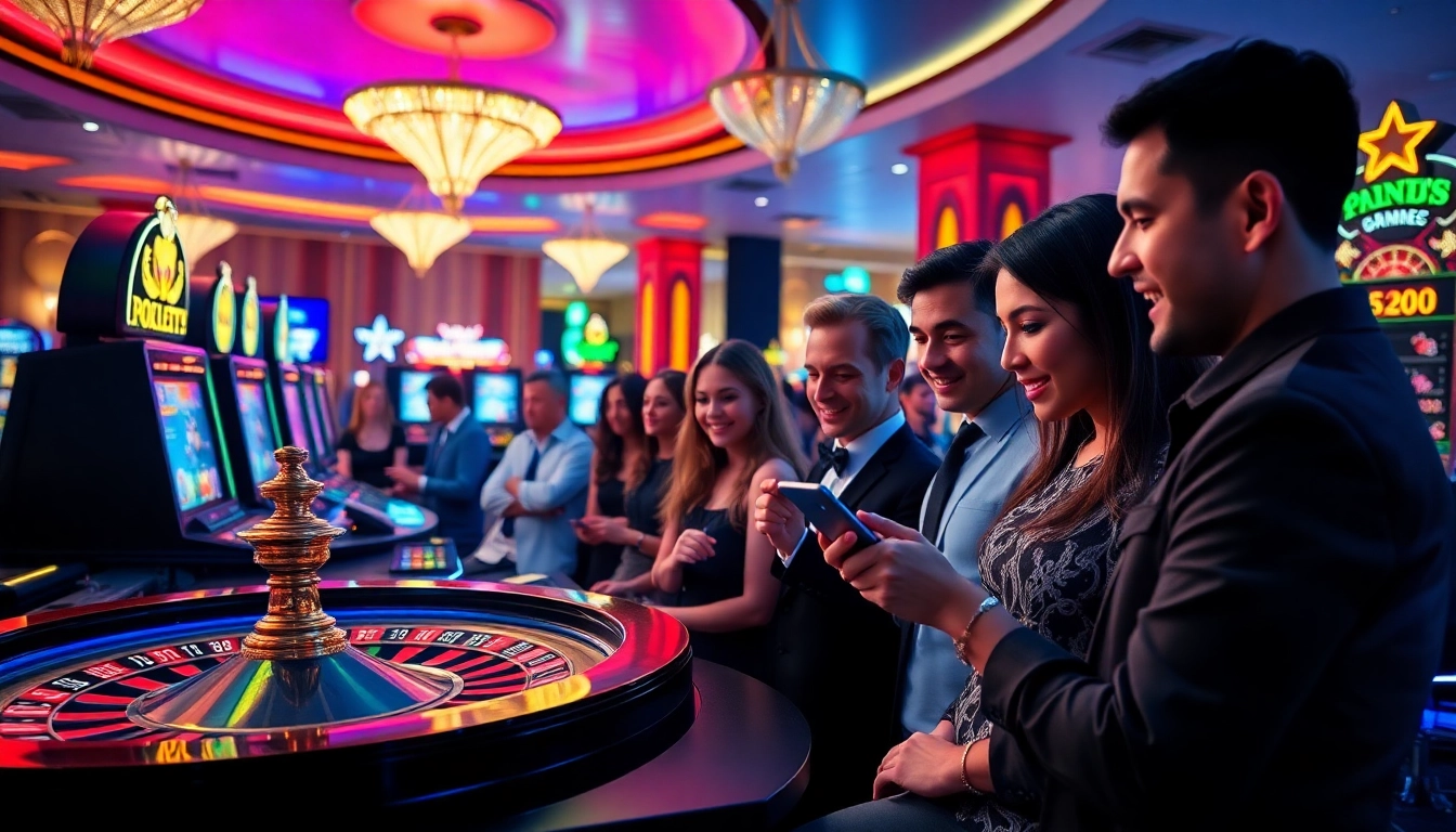 Naga99 players enjoying an exciting online casino experience with vibrant virtual gaming elements.