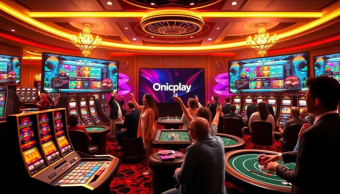 Experience thrilling wins at Onicplay with vibrant casino scenes and engaging gameplay.