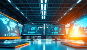 在现代数字工作空间中体验 QuickQ官网 提供的高速互联网安全。