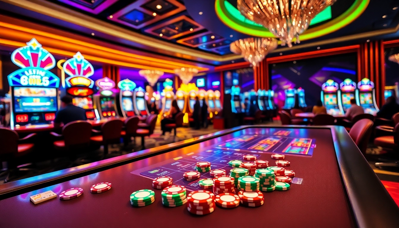 Experience the thrill of gaming at 32win trang chủ with vibrant casino visuals.