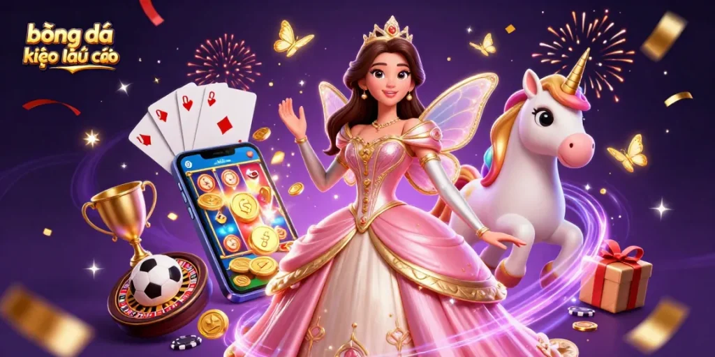 Engaging sports betting scene featuring bóng đá kèo nhà cái elements and characters, showcasing excitement and fun.