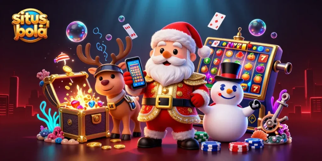 Engage with situs judi bola to unleash thrilling jackpot excitement with Santa and friends.